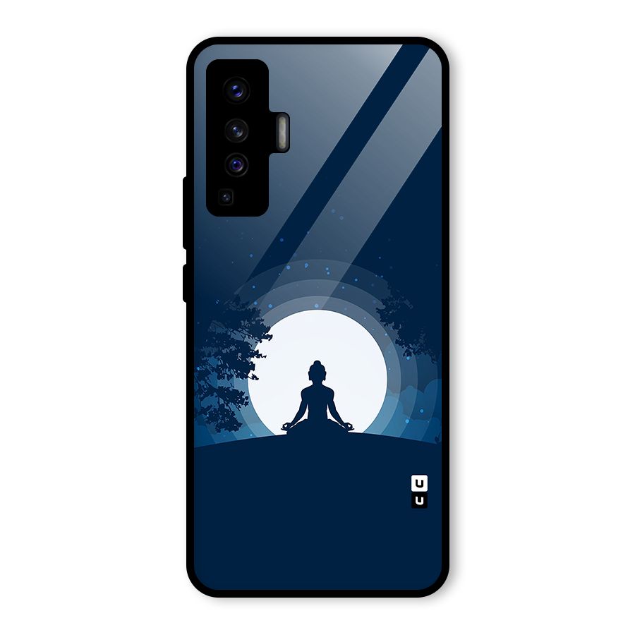 Calm Meditation Glass Back Case for Vivo X50