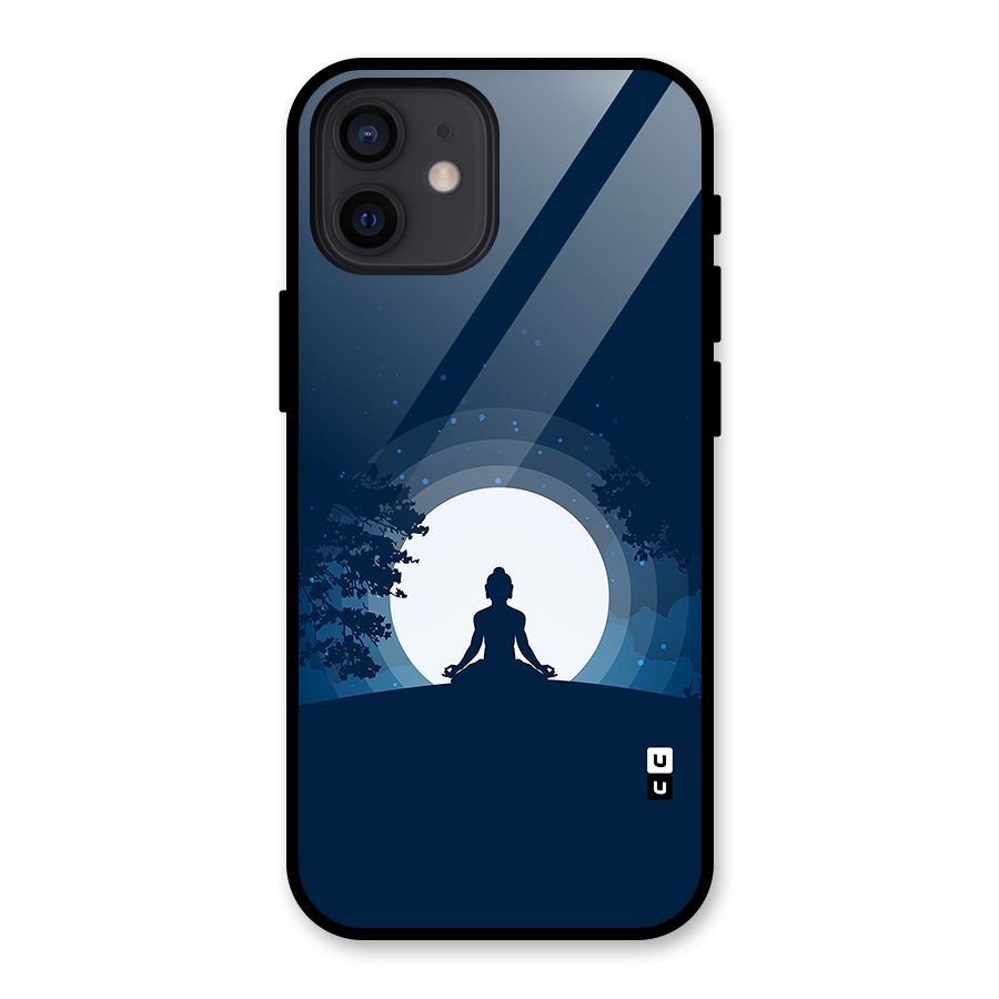 Calm Meditation Glass Back Case for iPhone 12