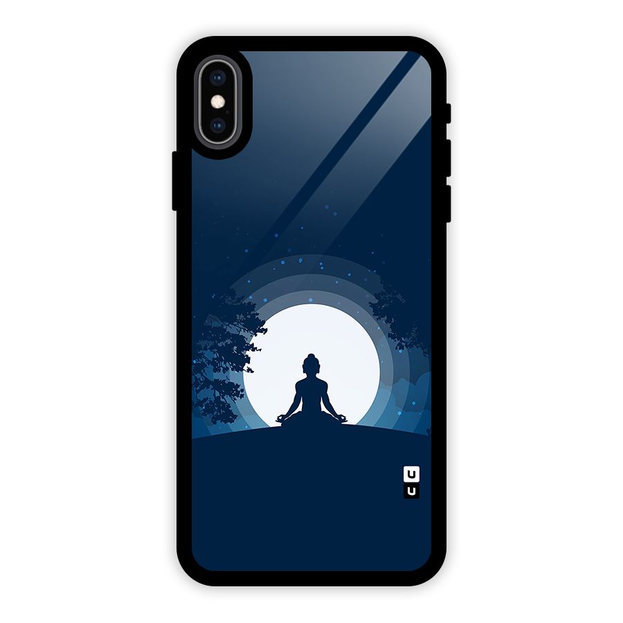 Calm Meditation Glass Back Case for iPhone XS Max