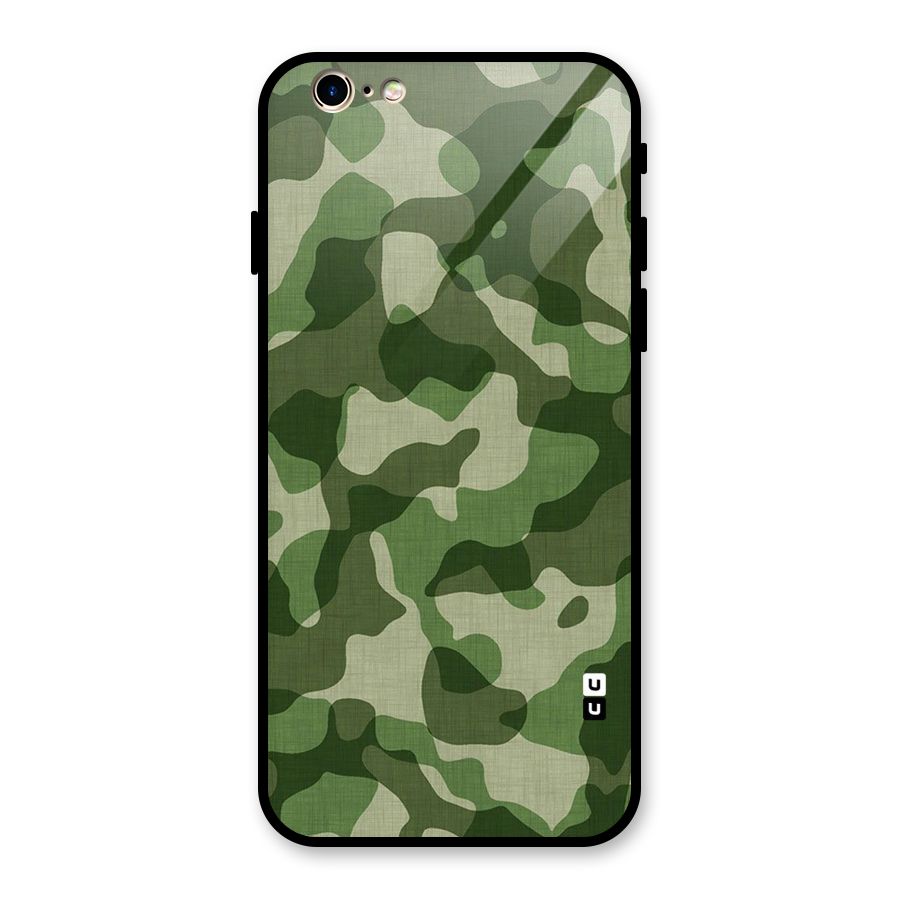 Camouflage Pattern Art Glass Back Case for iPhone 6 6S