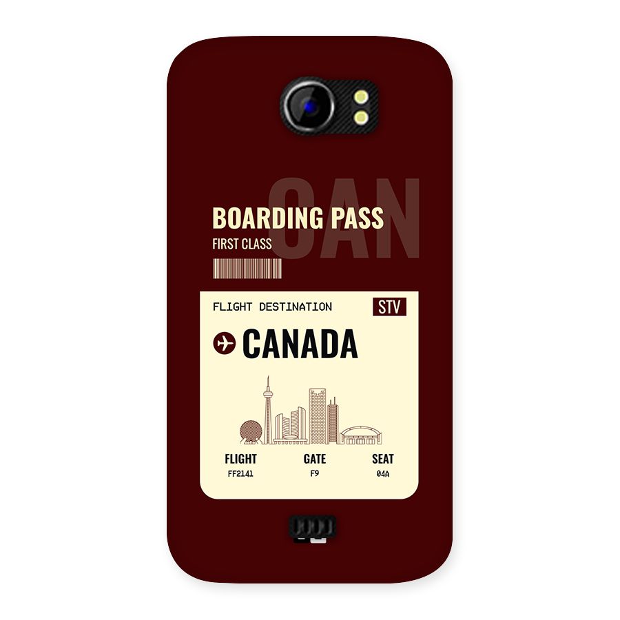 Canada Boarding Pass Back Case for Canvas 2 A110