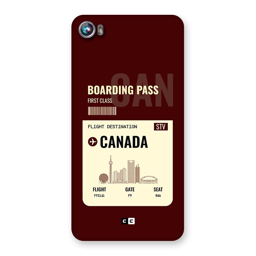 Canada Boarding Pass Back Case for Canvas Fire 4 (A107)