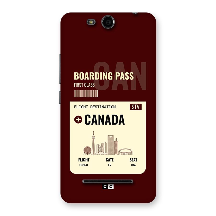 Canada Boarding Pass Back Case for Canvas Juice 3 Q392