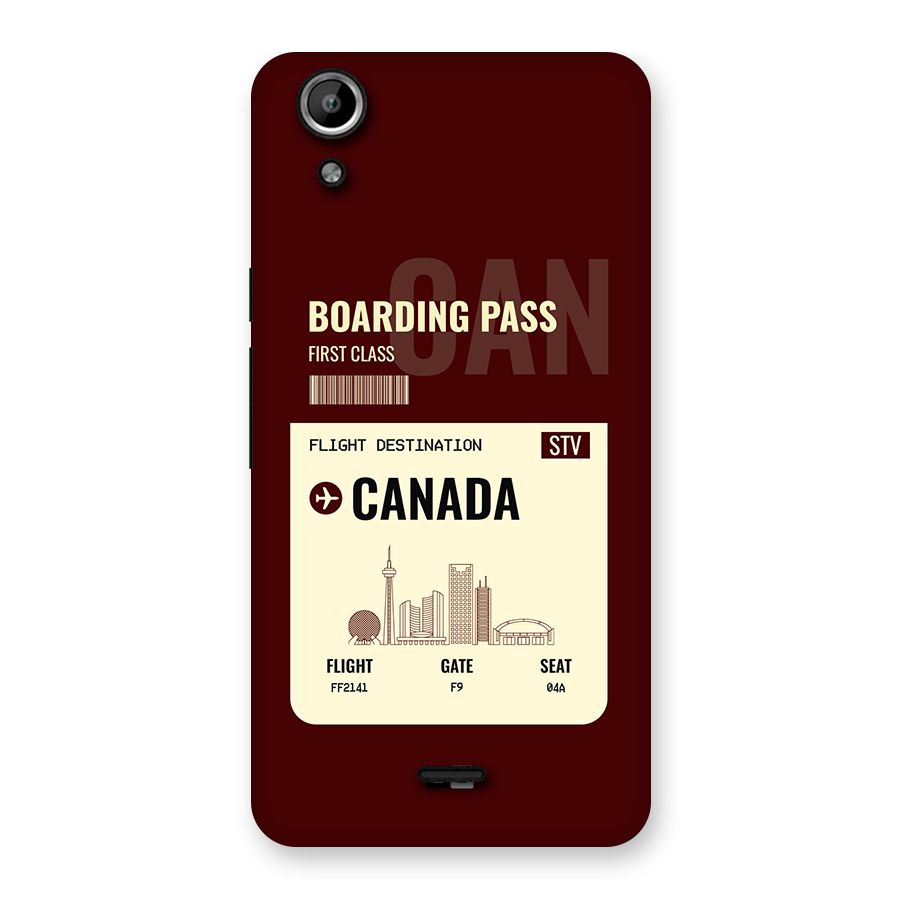 Canada Boarding Pass Back Case for Canvas Selfie Lens Q345
