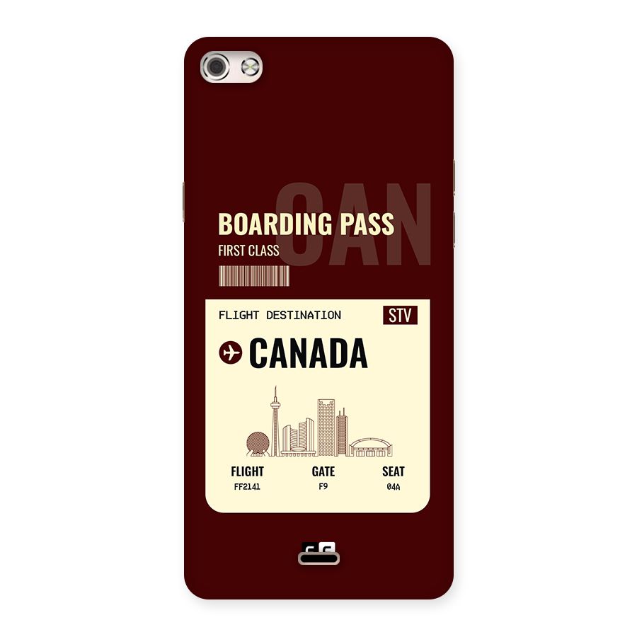 Canada Boarding Pass Back Case for Canvas Silver 5