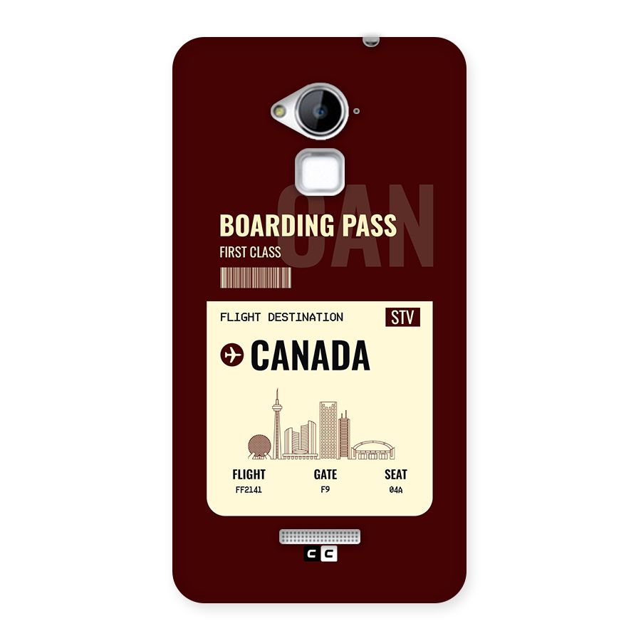 Canada Boarding Pass Back Case for Coolpad Note 3