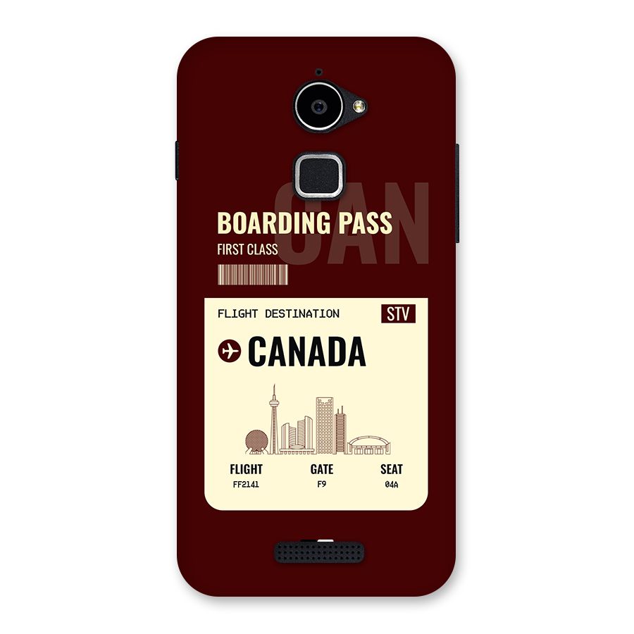 Canada Boarding Pass Back Case for Coolpad Note 3 Lite