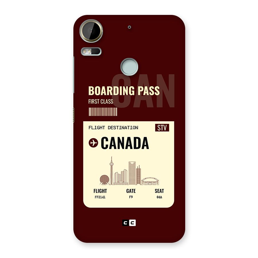 Canada Boarding Pass Back Case for Desire 10 Pro