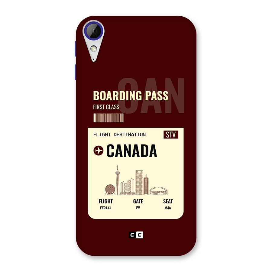 Canada Boarding Pass Back Case for Desire 830
