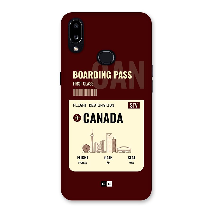 Canada Boarding Pass Back Case for Galaxy A10s