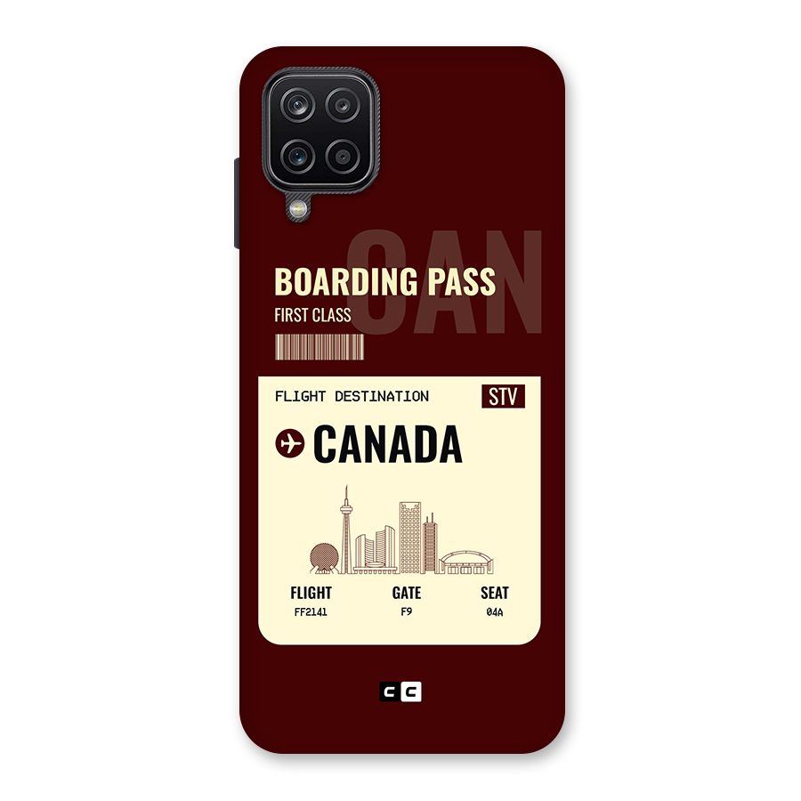 Canada Boarding Pass Back Case for Galaxy A12