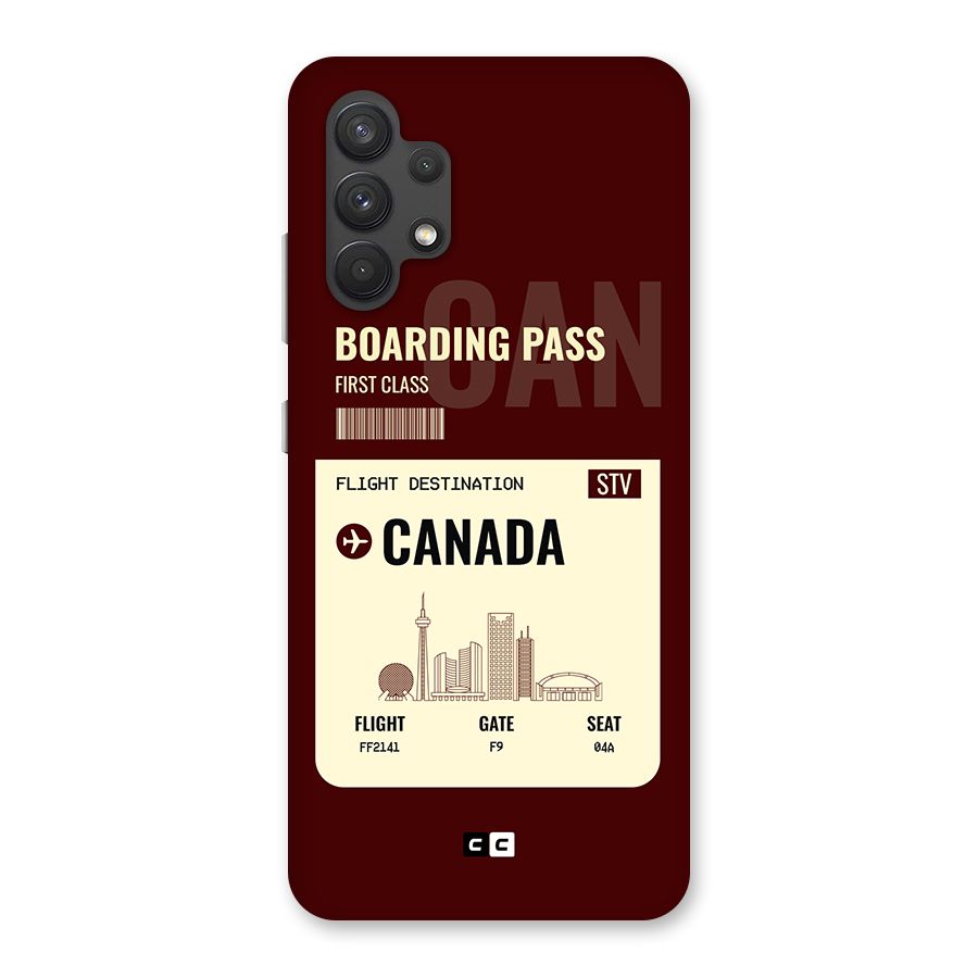 Canada Boarding Pass Back Case for Galaxy A32