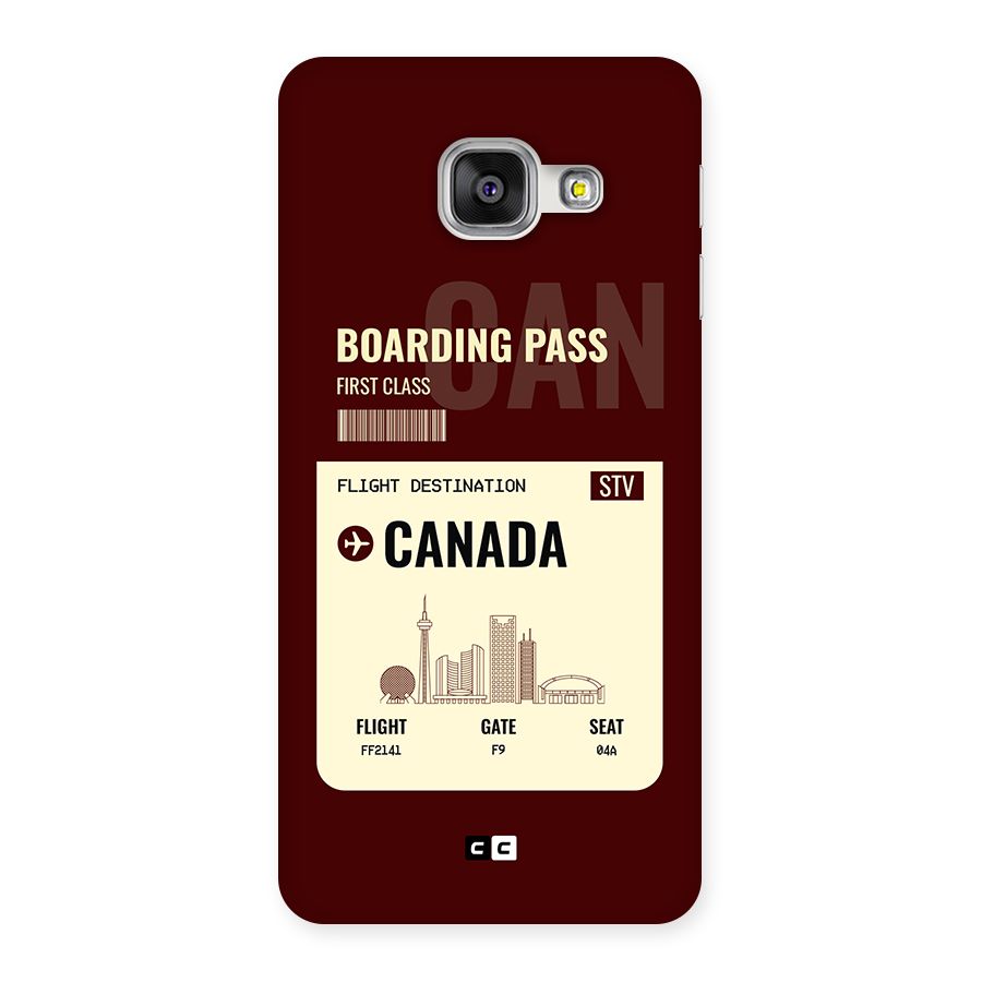 Canada Boarding Pass Back Case for Galaxy A3 (2016)
