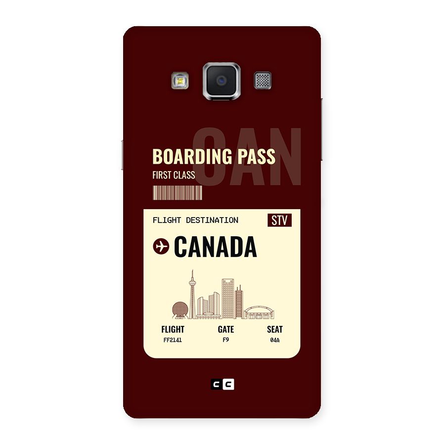 Canada Boarding Pass Back Case for Galaxy A5
