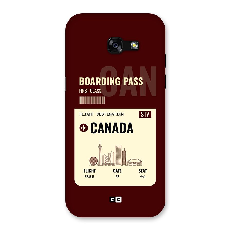 Canada Boarding Pass Back Case for Galaxy A5 2017