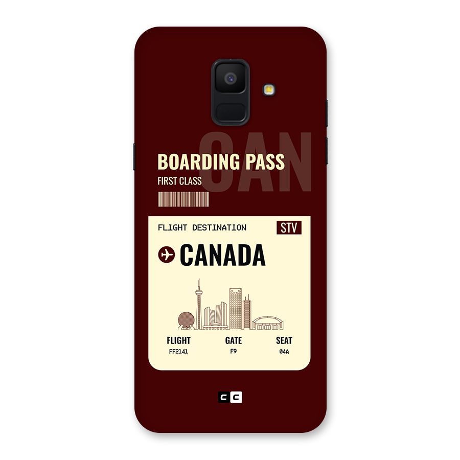 Canada Boarding Pass Back Case for Galaxy A6 (2018)