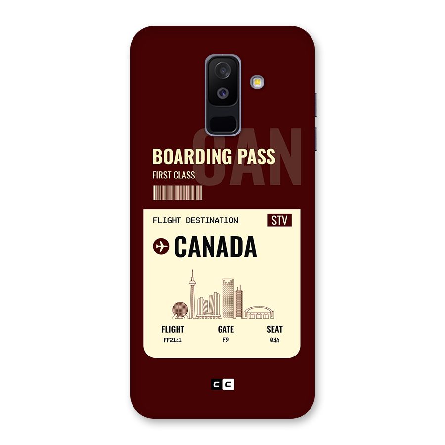 Canada Boarding Pass Back Case for Galaxy A6 Plus