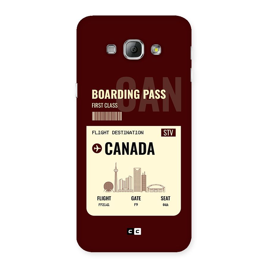 Canada Boarding Pass Back Case for Galaxy A8