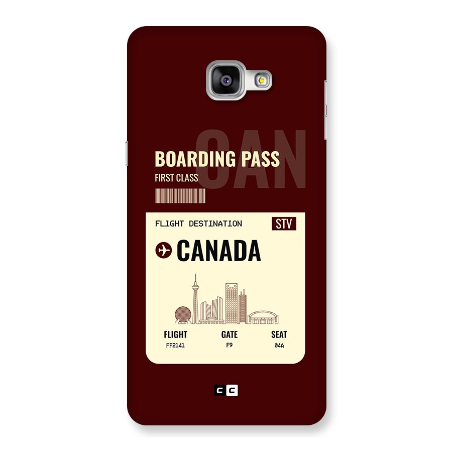 Canada Boarding Pass Back Case for Galaxy A9