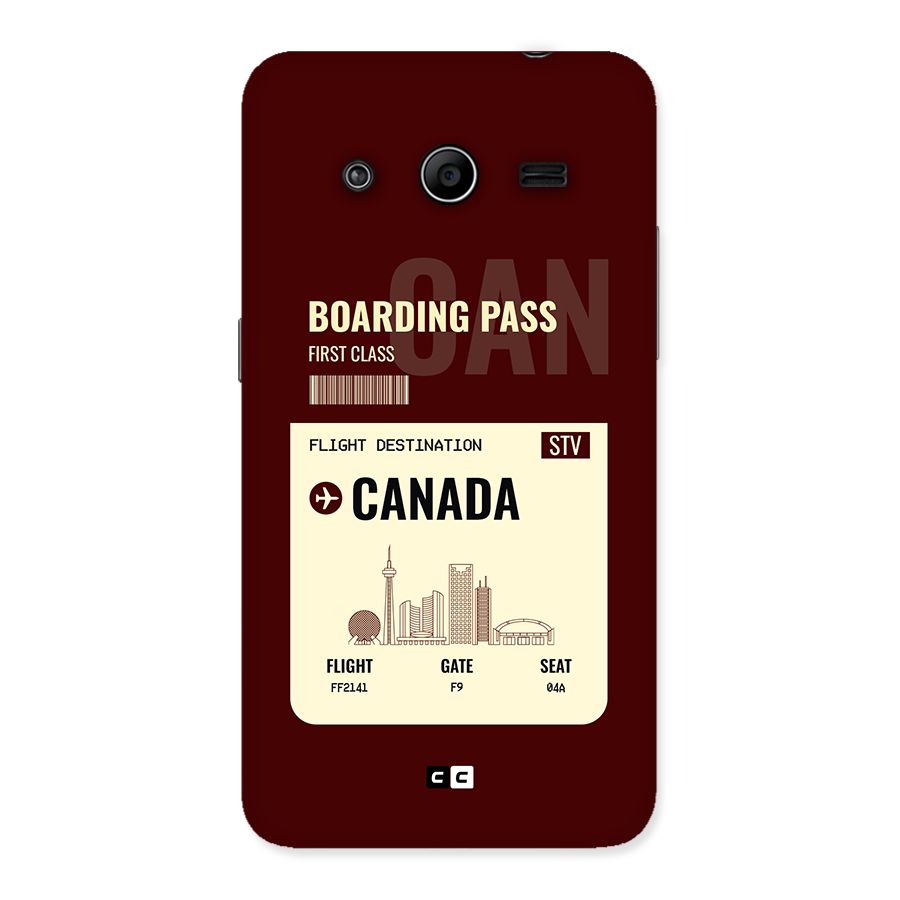 Canada Boarding Pass Back Case for Galaxy Core 2