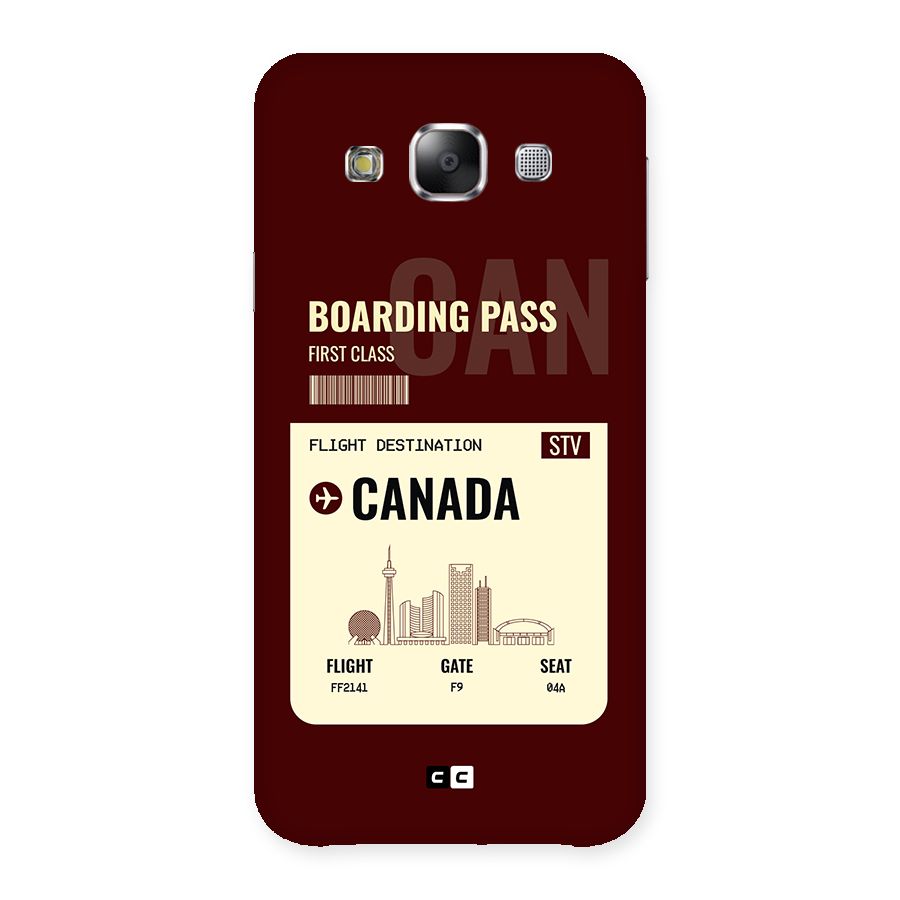 Canada Boarding Pass Back Case for Galaxy E5