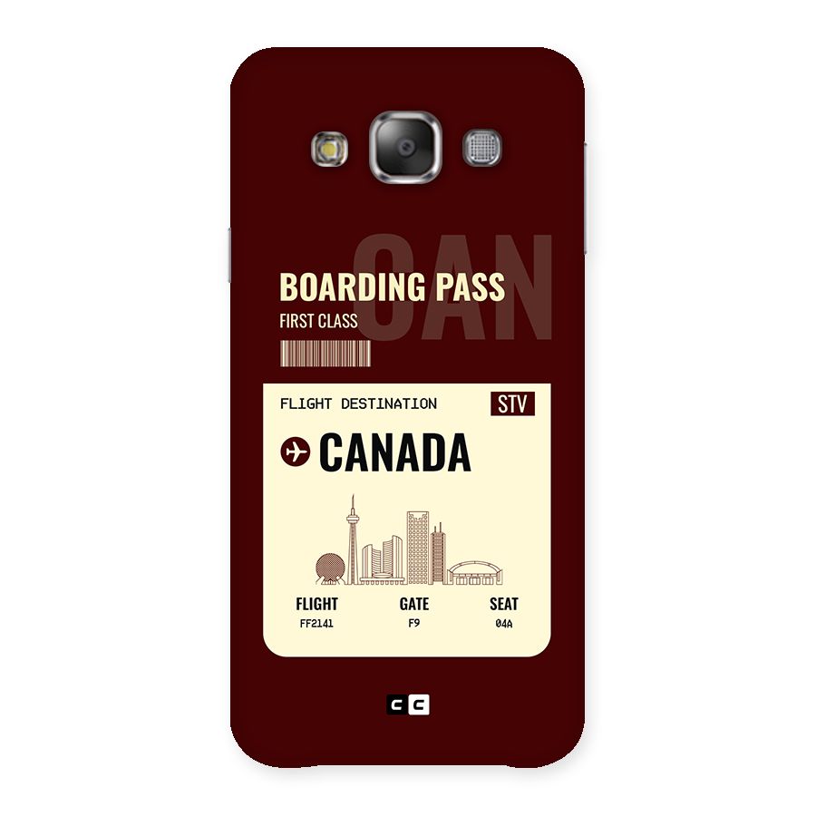 Canada Boarding Pass Back Case for Galaxy E7