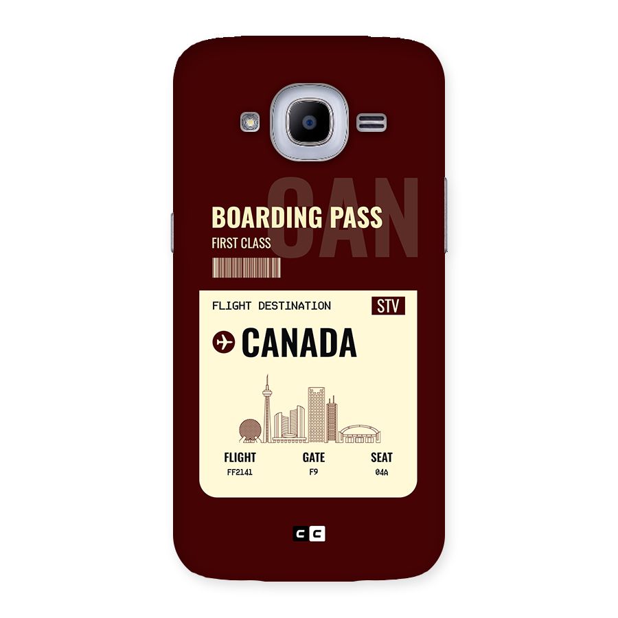 Canada Boarding Pass Back Case for Galaxy J2 Pro