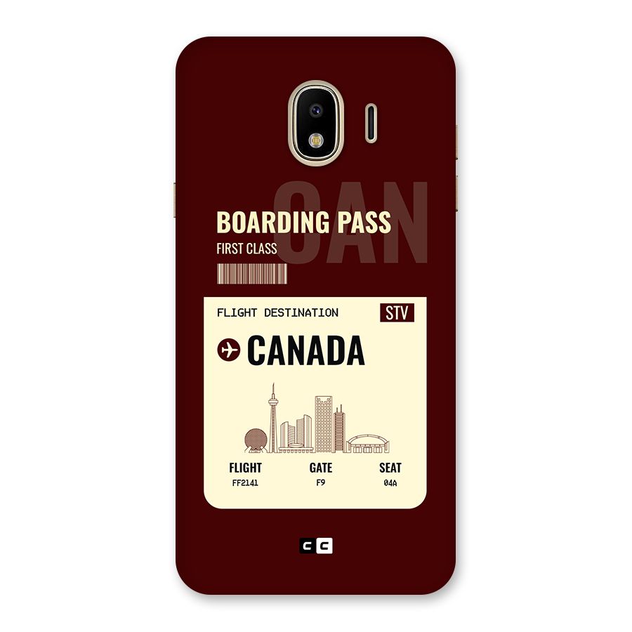 Canada Boarding Pass Back Case for Galaxy J4