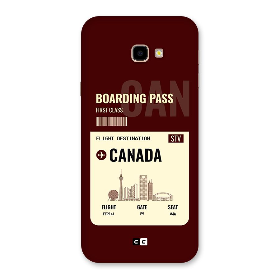 Canada Boarding Pass Back Case for Galaxy J4 Plus