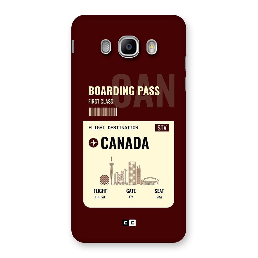 Canada Boarding Pass Back Case for Galaxy J5 2016