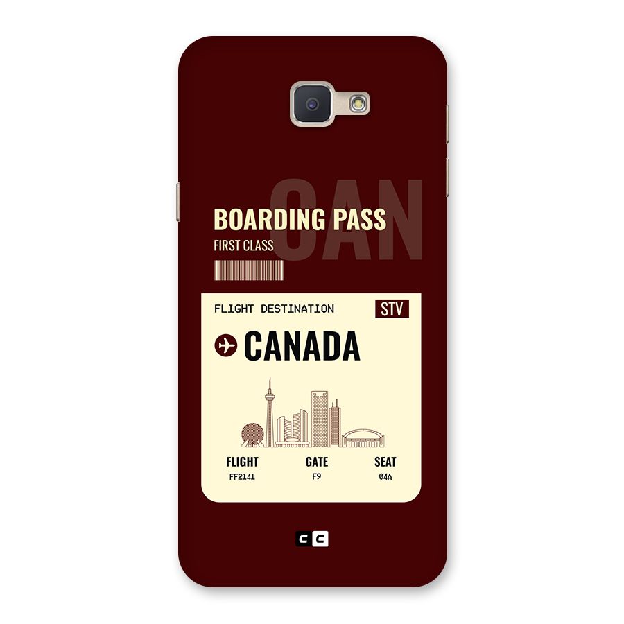 Canada Boarding Pass Back Case for Galaxy J5 Prime