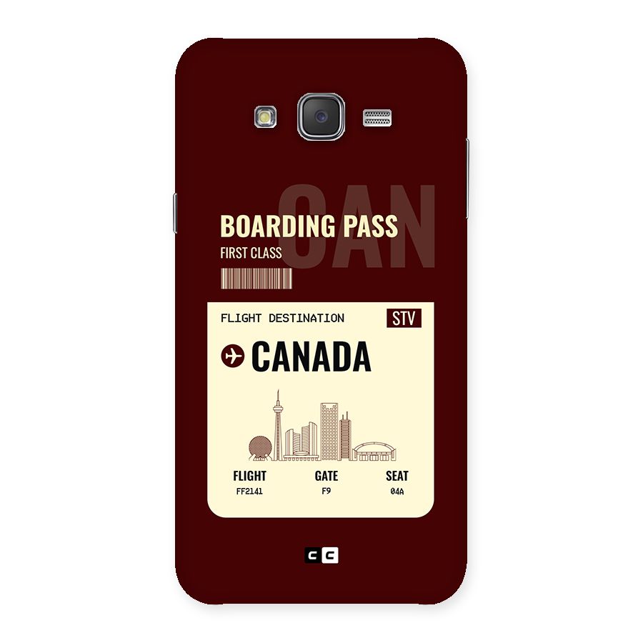 Canada Boarding Pass Back Case for Galaxy J7