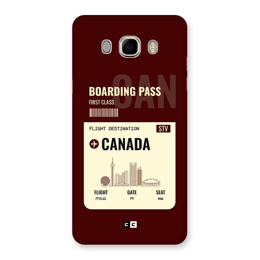 Canada Boarding Pass Back Case for Galaxy J7 2016