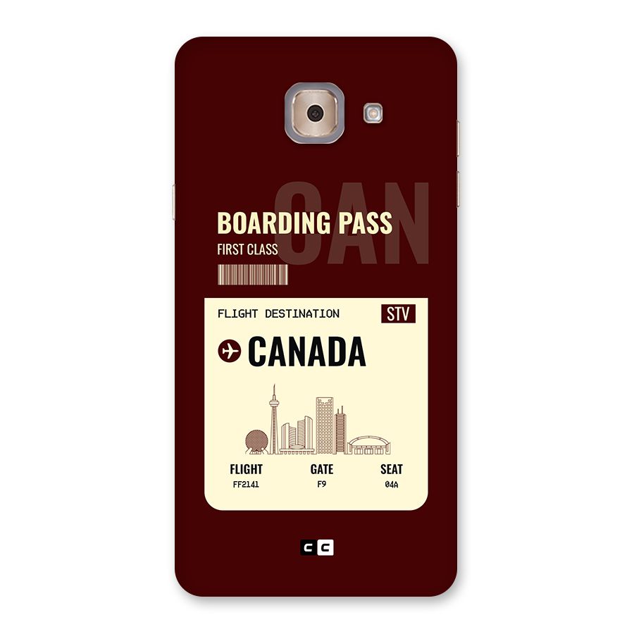 Canada Boarding Pass Back Case for Galaxy J7 Max