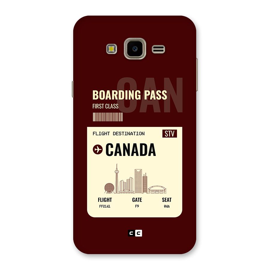 Canada Boarding Pass Back Case for Galaxy J7 Nxt