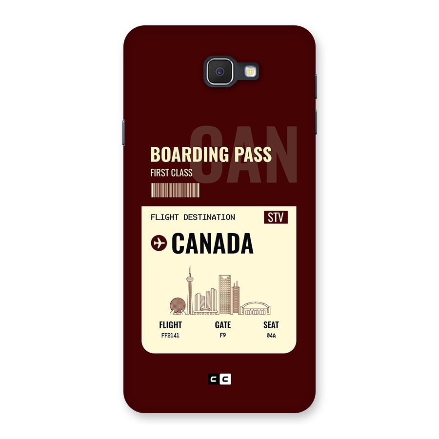Canada Boarding Pass Back Case for Galaxy J7 Prime