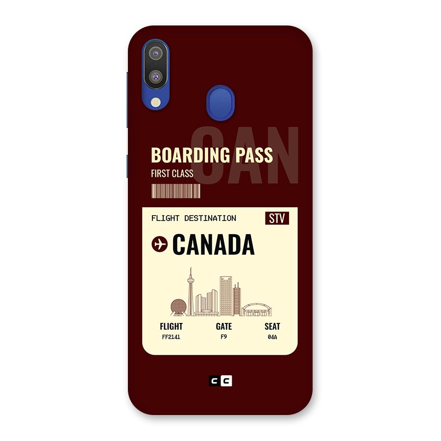 Canada Boarding Pass Back Case for Galaxy M20