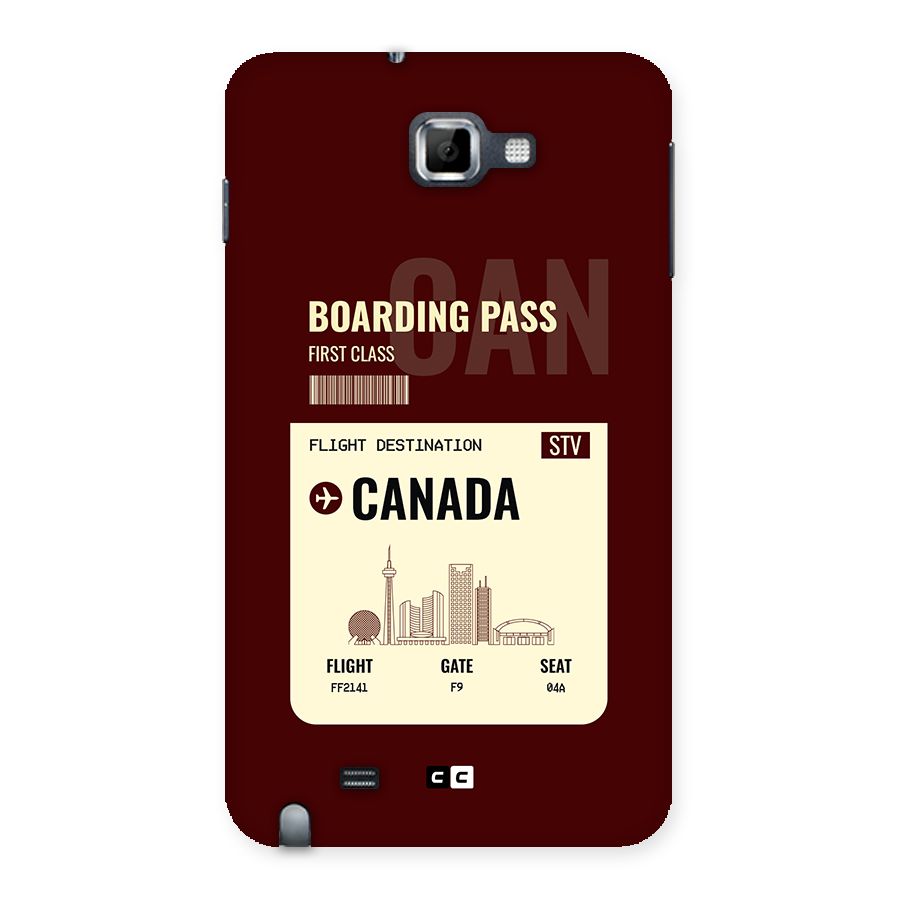 Canada Boarding Pass Back Case for Galaxy Note