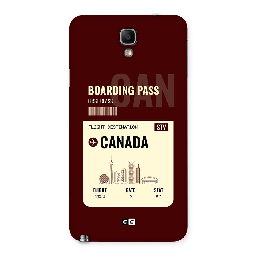 Canada Boarding Pass Back Case for Galaxy Note 3 Neo