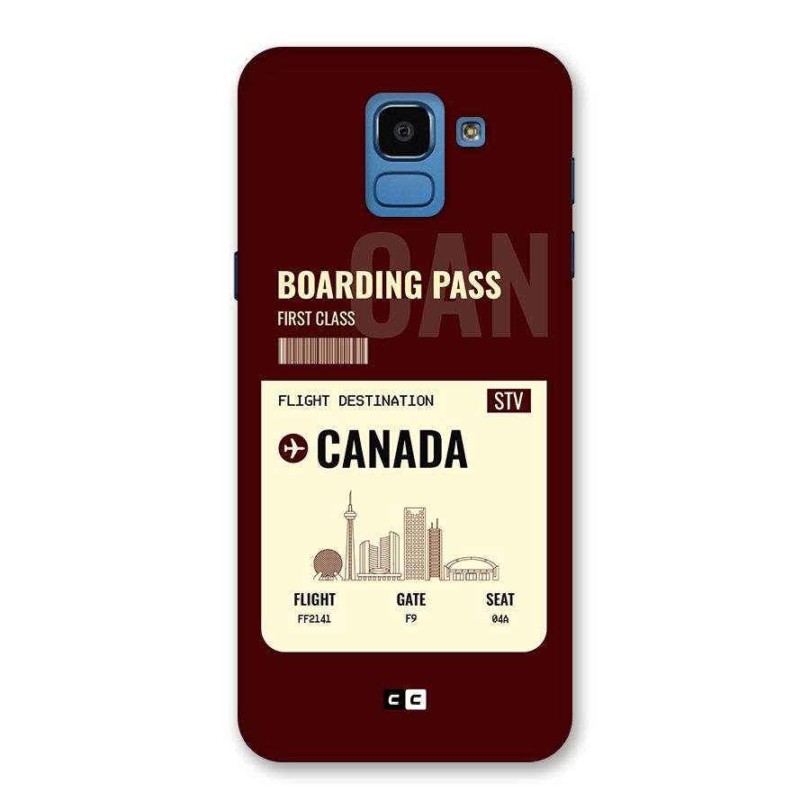 Canada Boarding Pass Back Case for Galaxy On6