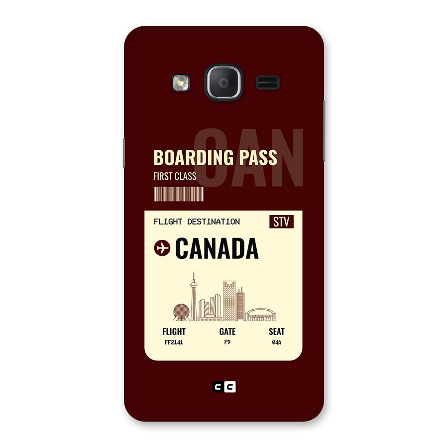 Canada Boarding Pass Back Case for Galaxy On7 2015