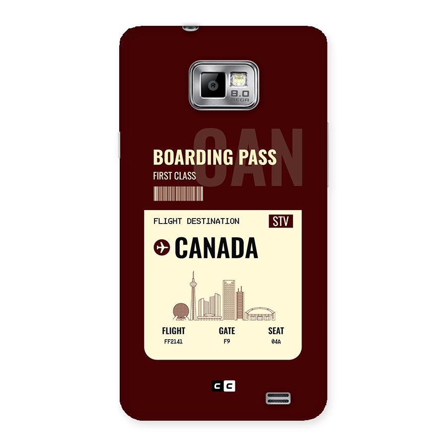 Canada Boarding Pass Back Case for Galaxy S2