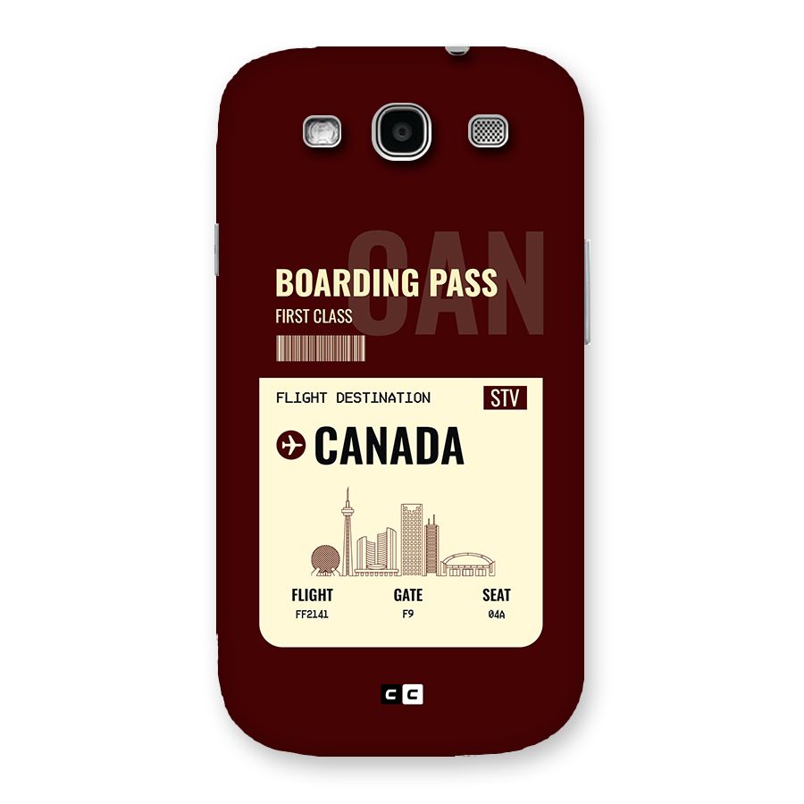 Canada Boarding Pass Back Case for Galaxy S3