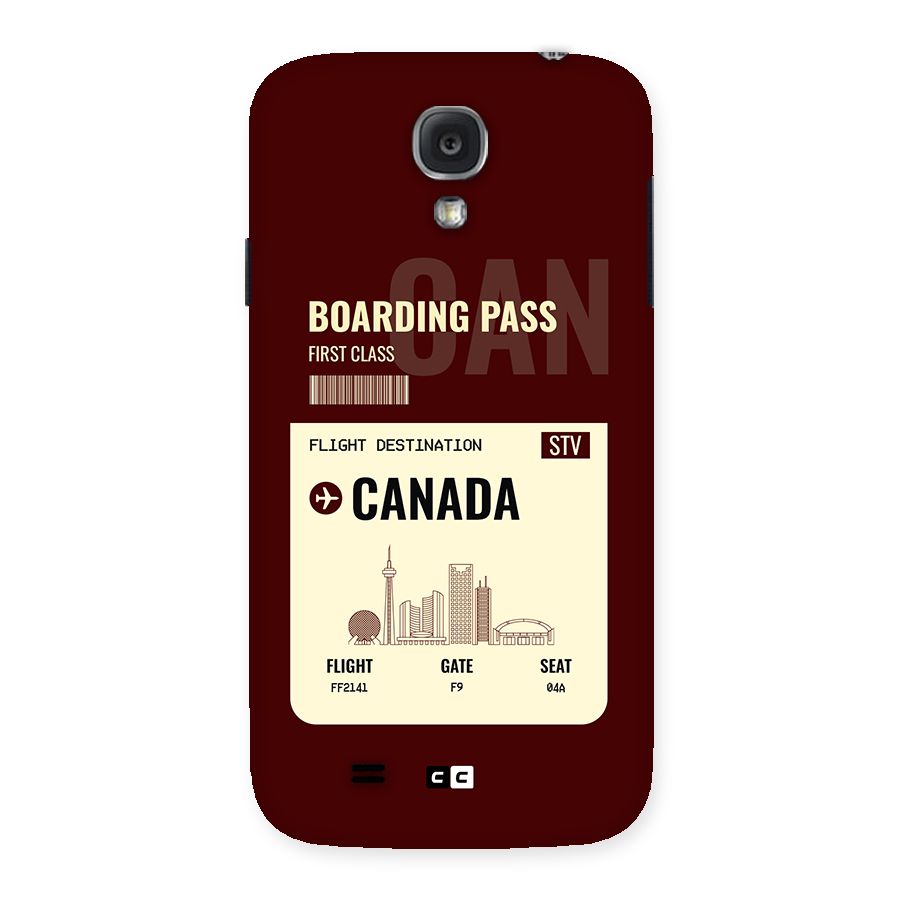 Canada Boarding Pass Back Case for Galaxy S4