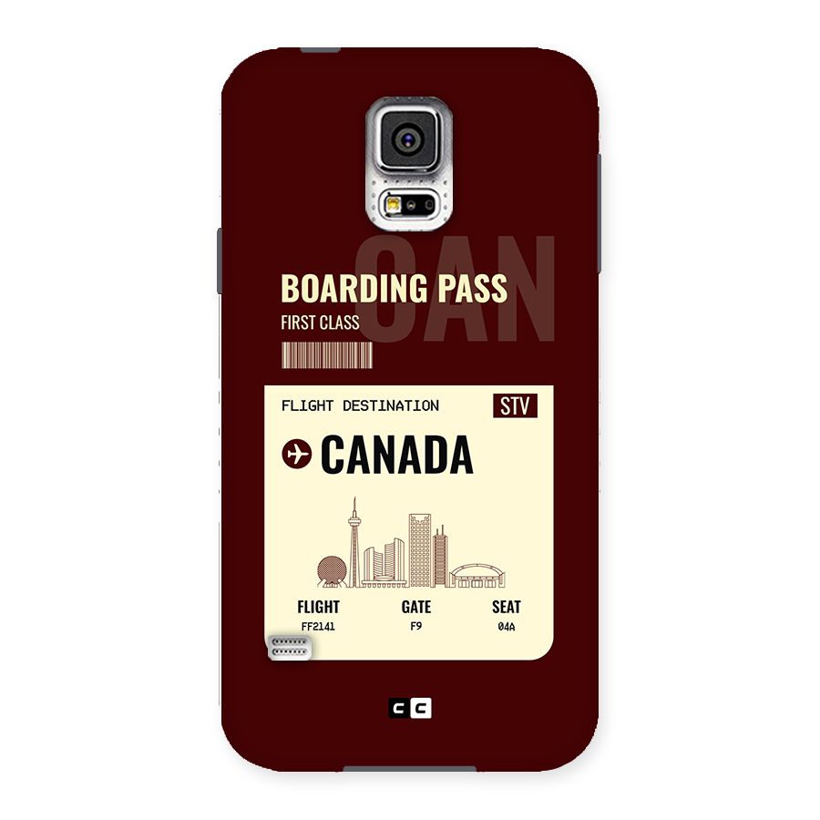 Canada Boarding Pass Back Case for Galaxy S5