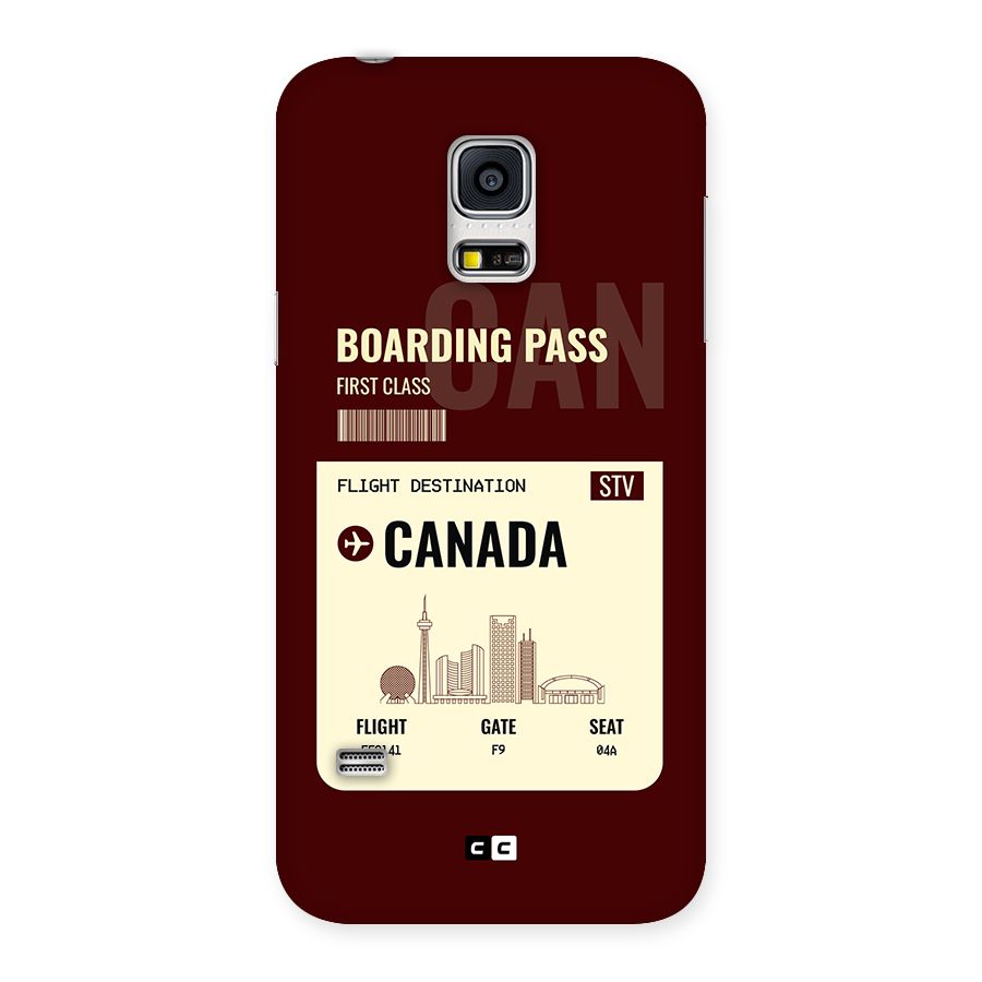 Canada Boarding Pass Back Case for Galaxy S5 Mini