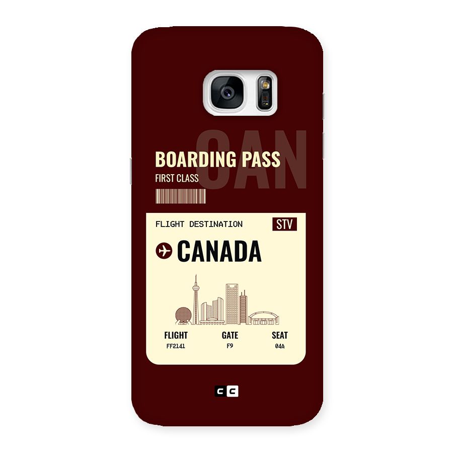 Canada Boarding Pass Back Case for Galaxy S7 Edge