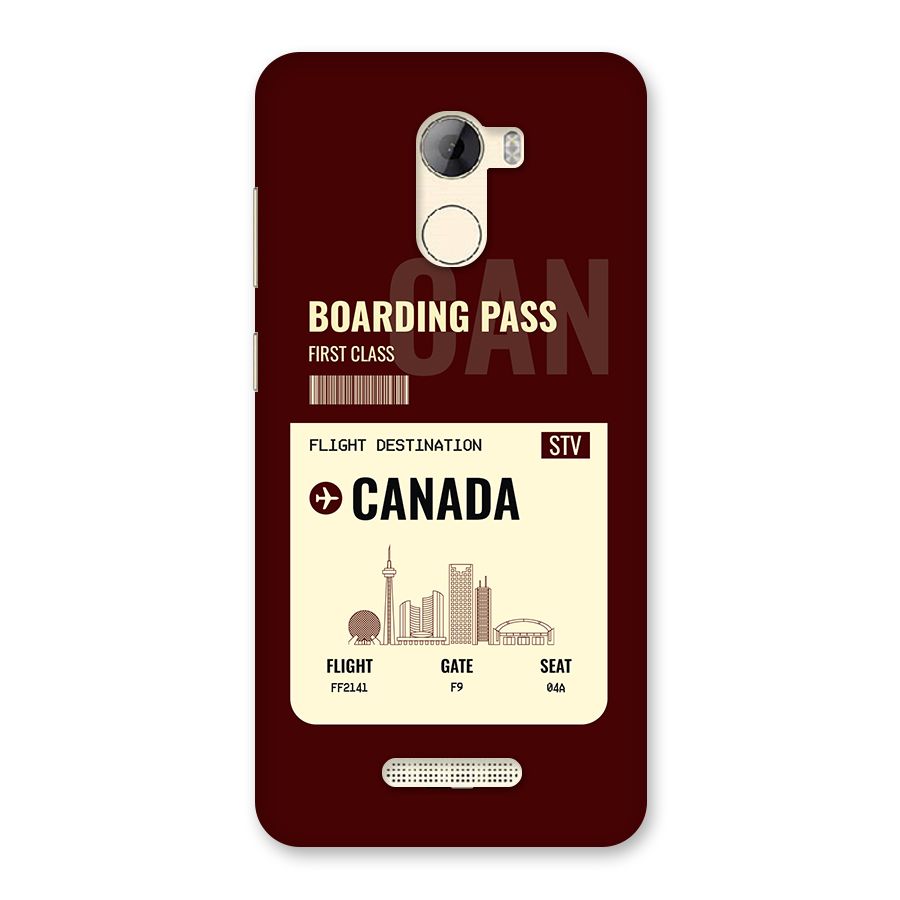 Canada Boarding Pass Back Case for Gionee A1 LIte