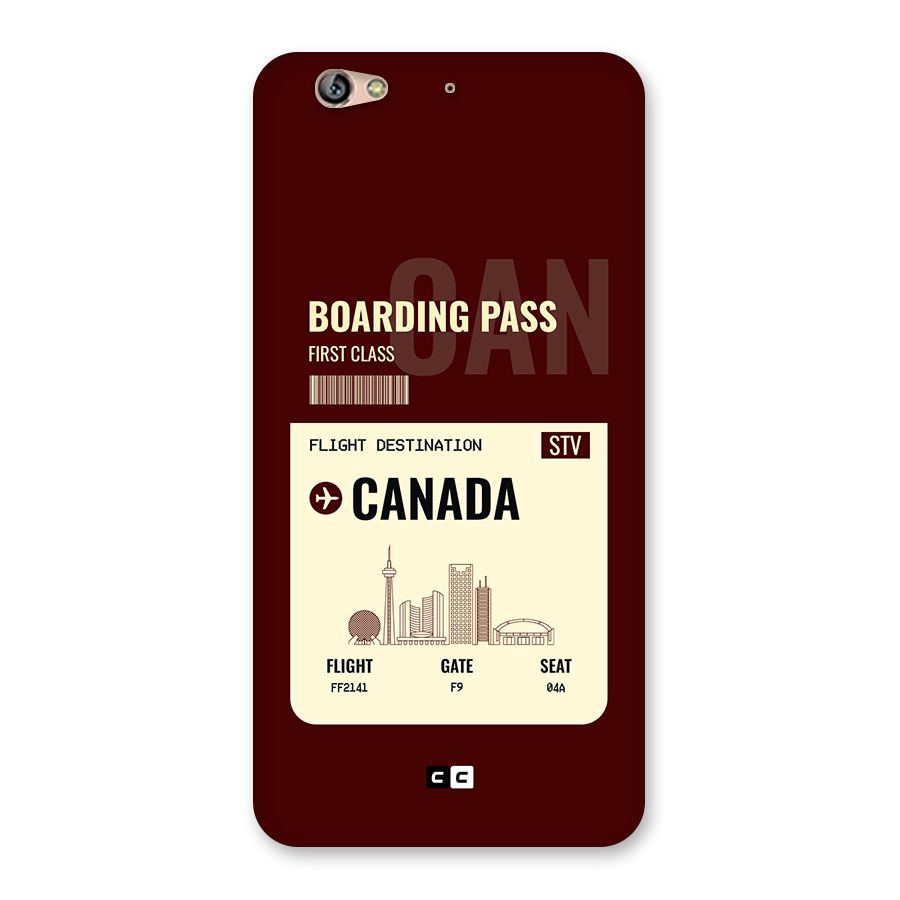 Canada Boarding Pass Back Case for Gionee S6