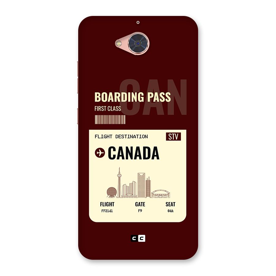 Canada Boarding Pass Back Case for Gionee S6 Pro